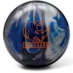 Brunswick Rhino Reactive Pre-Drilled Bowling Ball, Black/Blue/Silver Pearl, 15