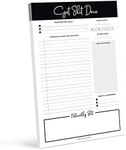 Bliss Collections Planning Pad, Desk Calendar - Undated Tear-Off Sheets Notepad - Organizer, Scheduler for Goals, Tasks, Ideas, Notes & To-Do Lists