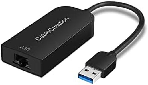 CableCreation USB 3.0 to 2.5 Gigabit LAN Ethernet Cable Adapter, USB to Network up to 2.5Gbps Compatible with MacBook Pro, Air, Windows 10, 8.1, macOS X 10.6-10.15, Black