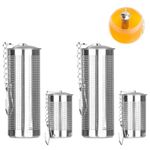 Ninnyi 4PCS Tea Infuser, 2 Sizes Stainless Steel Loose Tea Leaf Strainer with Lid Chain Hook