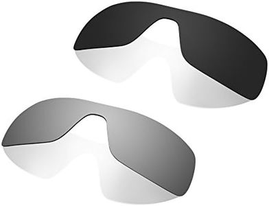 Littlebird4 2 Pairs Polarized Replacement Lenses for Oakley Batwolf Sunglasses - Multiple Options (Black and Titanium)