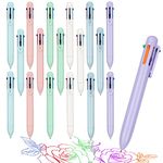 18 Pack Multicolor Ballpoint Pen, 0.5mm 6-in-1 Colored Ballpoint Pen, Retractable Fine Point Pens, Colorful Ballpoint Pen Gel Ink Pens for Kids Party Favors, Ballpoint Pens for School Office Supplies