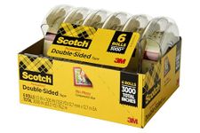 Scotch Double Sided Tape, 1/2 x 500 Inches, 6 Dispensers/Pack (6137H-2PC-MP)