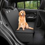 Active Pets Dog Car Seat Cover for Back Seat, Waterproof Pet Hammock Protector, Durable Nonslip Seat Protection SUV Cars (Black, Standard (53" x 56"))