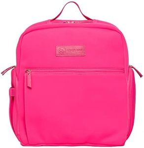 Sarah Wells Fiona Breast Pump Backpack - Neoprene, Machine Washable, Insulated Pockets, Pocket-In-Pocket System (Hot Pink)