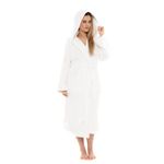 CICK Towelling Bath Robe Premium Quality Bathrobes for Women Highly Absorbent 100% Cotton Hooded Design Perfect for Men & Women in Loungewear and Gifts