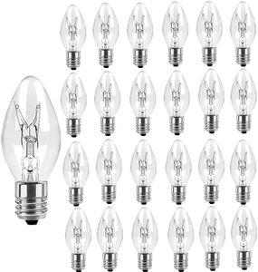 MMBGJKG Wax Warmer Bulbs-15 Watt Bulbs for Scentsy Wax Warmer- C7 Replacement Bulbs for Plug in Wax Diffuser,Scentsy Light Bulbs,Salt Lamp Bulbs for Himalayan Salt Lamp,Dimmable- (25pack)