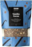 BSKT WHOLEFOODS - Vanilla Cacao Veganola - Granola Breakfast - Gluten Free Non GMO Plant Based - Added Hints of Vanilla Notes - Plant Based - No Use of refined Sugar - Dusted Organic Cacao - For Snack and Dessert - Healthy Vegan Breakfast - 700g bag