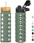 MUKOKO Glass Water Bottles, 24oz Gl