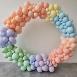 AMFIN (Pack of 50) Pastel Birthday Decoration Item Balloons - Multicolour