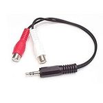 StarTech.com 6in Stereo Audio Y-Cable - 3.5mm Male to 2x RCA Female - Headphone Jack to RCA – Computer / MP3 to Stereo 1x Mini-Jack 2x RCA (MUMFRCA)