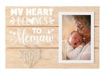 InnoBeta Gifts for Grandma, Christmas Gifts for Grandma from Grandkids for 4" x 6" Photos- My Heart Belongs To Memaw