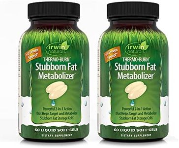 Irwin Naturals Thermo-Burn Stubborn Fat Metabolizer - 60 Liquid Soft-Gels, Pack of 2 - Helps Target & Metabolize Stubborn Fat Storage Cells - 40 Total Servings