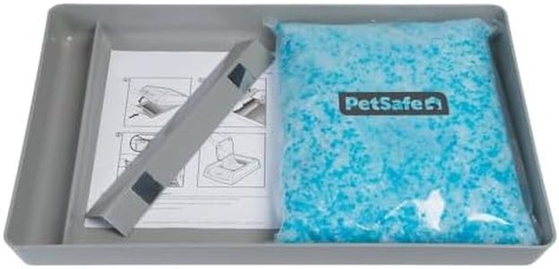 Official PetSafe ScoopFree Crystal Reusable Tray - Compatible with PetSafe ScoopFree Crystal Automatic Self-Cleaning Litter Boxes, Includes 4.3 lb of Premium Non Clumping Crystal Litter, Fresh Scent