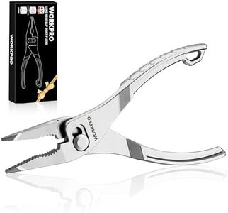 WORKPRO 4.5 Inch Long Nose Slip Joint Pliers, High-Toughness Alloy Steel Adjustable Pliers with Two-Position Smooth Switch, Anti-Rust Coating, Small Pliers for Tight Spaces & Versatile Use