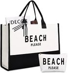 Lamyba Beach Bag, Canvas Beach Tote