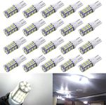 RVBULBZL T10 921 194 168 LED Bulbs Xenon White 20-Packs, Super Bright 3014 42-SMD LED Replacement 12 Volt RV Camper Trailer Boat Trunk Interior Dome Map License Lights, Backup Reverse Lights