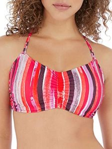 Freya Women's Standard Bali Bay Concealed Underwire Brallete Bikini Top, Summer Multi, 30G