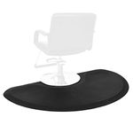OmySalon 1/2'' Thick Anti Fatigue Mat for Hairstylist Standing, 3'x5' Barber Floor Matt with Round Cut Out for Salon Styling Chair, Hair Cutting Hairdressing Equipment