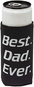 Funny Guy Mugs Best Dad Ever Collapsible Neoprene Slim Coolie - Father's Day Drink Cooler