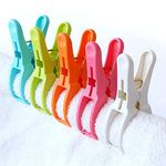 Towel Clips for Beach Chair 5 Pcs, Color Plastic Lounge Chair Towel Clip, Pool Towel Clips to Prevent Towel Blowing Away, for Family use