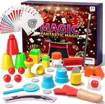 Magic Kit for Kids, 98 Magic Tricks Set for Kids with Magic Wand, Manual and Videos, Magic Set Toys Gifts for 6 7 8 9 10 11 12 Years Old Boys Girls Beginner Halloween Christmas Birthday Parties