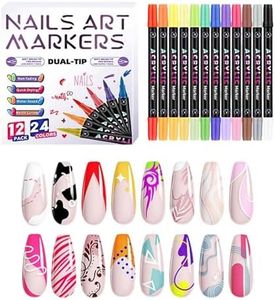 Nail Art Pens Set, 2026 New Dual Tip Nail Pens, Multifunctional Paint Markers, Quick Drying Nail Polish Pens for Home and Salon, DIY Nail Marker for Beginners and Professionals (2)