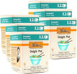 Millie’s Sipping Broth - Vegetable Broth -Natural-Gluten Free-Keto Friendly Delight Pho (6 Pack of 12)