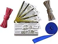 Knot Tying Kit - Outdoor Knots Pocket Guide, Webbing, and Paracord for Practicing Knots