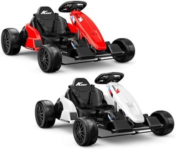 24V Electric Go Kart, 2Pack Kids Drift Kart with Dual 85W Motors, 11.2 MPH & 60+ Min Ride Time, Adjustable Seat & 5-Point Seat Belt for Ages 6-12, 150 LBS Max Load (White+Red)