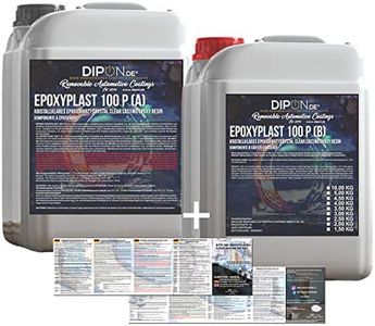 10,5 kg de résine époxy transparente pour stratification de verre, fibre de verre, table, sol, terra, aquarium, béton, moules résistants aux UV