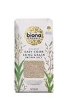 Biona Organic Easy Cook Long Grain Brown Rice, 500 g - Grown Organically in Italy - Pre-steamed for Easy Cooking 20-25 mins - Wholegrain - Sustainable 100% Recyclable Paper Packaging