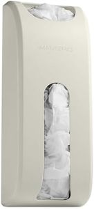 Manterio Wall Mount Plastic Bag Organizer | Durable Plastic Grocery Bag Saver | Smudge Proof, Fingerprint Resistant (Cream)