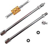 VOTNMIC 6Inch Dually Valve Stem Extenders,Set of 2Pcs,Heavey Duty,150mm Straight Metal Dual Wheel Valve Stem Extensions for Truck Tires, RV Tires, Motorhome, Coach, Pickup, Motorcycle, Bike, Trailers