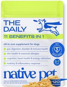 Native Pet Dog Vitamins & Supplements - 11-in-1 Multivitamin Powder for Dogs Food Topper - Collagen, Glucosamine, Probiotics, Omega & More- Supports Healthy Gut, Mobility & Overall Health -120 Scoops