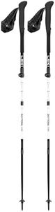 LEKI Skytera FX Carbon SL Compact Collapsible Adjustable Lightweight Walking Poles for Thru-Hiking, Fast-Packing, & Mountaineering - White-Black-Orange - 110-120 cm