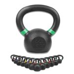 wuuhoo® kettlebell Rocky - kettlebell 8.8 lbs – 61.73 lbs made of solid cast iron with powder coating, weight made of cast iron, swing dumbbell for your strength training - fitness device for home gym