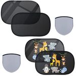 Car Window Shade(4 Pack), Car Sun Shade for Baby Adults, Car Side Window Sun Shade Static Cling Block Sunlight and UV Ray Suitable for Most Vehicles