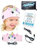 Toddler Headphones Wireless - for 2+ Year Old Girl & Boy - Kids Headband Headphones for Plane – Volume Safe Soft Earphones with Wired Plug Adapter & Travel Bag for School Home Car Airplane - Unicorn