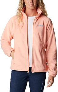 Columbia Women's Plus Size Benton Springs Full Zip Fleece Jacket, Coral Reef, 3X