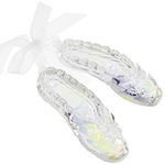 Gisela Graham Iridescent Clear Acrylic Ballet Slipper Christmas Ornament