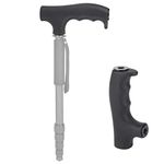 Outdoor Monopod Handle Crutch Head,Portable Monopod Handle Grip Trekking Pole Rod Mount Head Handheld Holder Stick Photography Equipment Accessory,for Hiking,Climbing,Camping