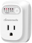 DEWENWILS Indoor Countdown Timer Outlet, Timers for Electrical Outlets, 125V/15A/1000W Auto Shut Off Safety Outlet, One 3-Prong Grounded Outlet, Light Timers, 1/3 HP, UL Listed