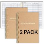 2 Pack Accounting Ledger Books for Home Budget Tracking, Business Bookkeeping - Home Expense Tracking Notebook - Expense Ledger for Small Business Bookkeeping - Bookkeeping Book (100 Pages 2 Pack)