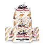 Fisherman's Friend Honey & Lemon Sugar Free Extra Strong Menthol Lozenges, Pack of 8 (25 g)