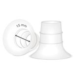 Maymom 15mm Flange Insert Compatible with Elvie Single/Double Electric, Elvie Stride Cup (24mm), Compatible with Medela PersonalFit Flex Shield, Not Original Elvie Replacement Pump Parts