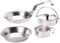 Coleman 5-Piece Outdoor Cooking Set, Includes Frying Pan, Pot with Lid, Plate, & Cup, Outdoor Aluminum Mess Kit for Camping, Tailgating, RVs, & Outdoor Cooking