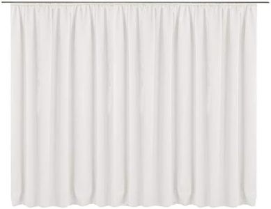 JEMIDI Curtain for Window - Blackout Curtains with Ruffle Tape for Curtain Rail Track Bedroom Living Room Windows