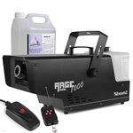 beamz Rage1000 Snow Machine with Remote - Versatile Indoor/Outdoor Fake Snow Machine, Includes 5L Fluid, Efficient Foam Machine Technology, Ideal Snow Machine for Party and Festive Occasions