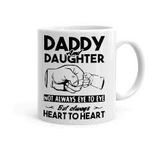 Alexus Daddy Daughter14Ceramic Coffee Mug Slogan Quote Printed Ceramic Coffee & Tea Mug, Cup Best Gifts for Wedding/Anniversary/Couple/Marriage/Birthday/Return Gift -(350 ML) - White